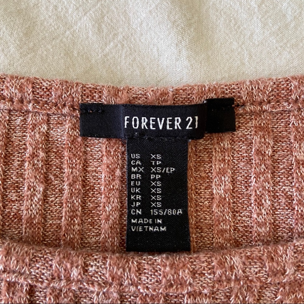 Forever 21 Ribbed Rust Sweater - Picture 3 of 3